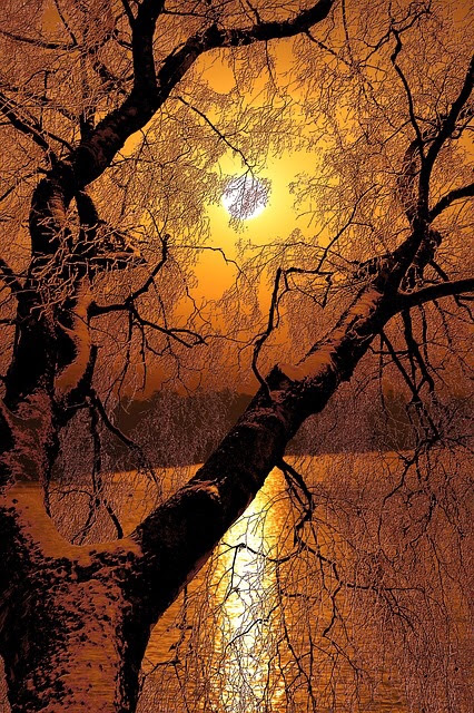 Sunset lake from Lucy (1)