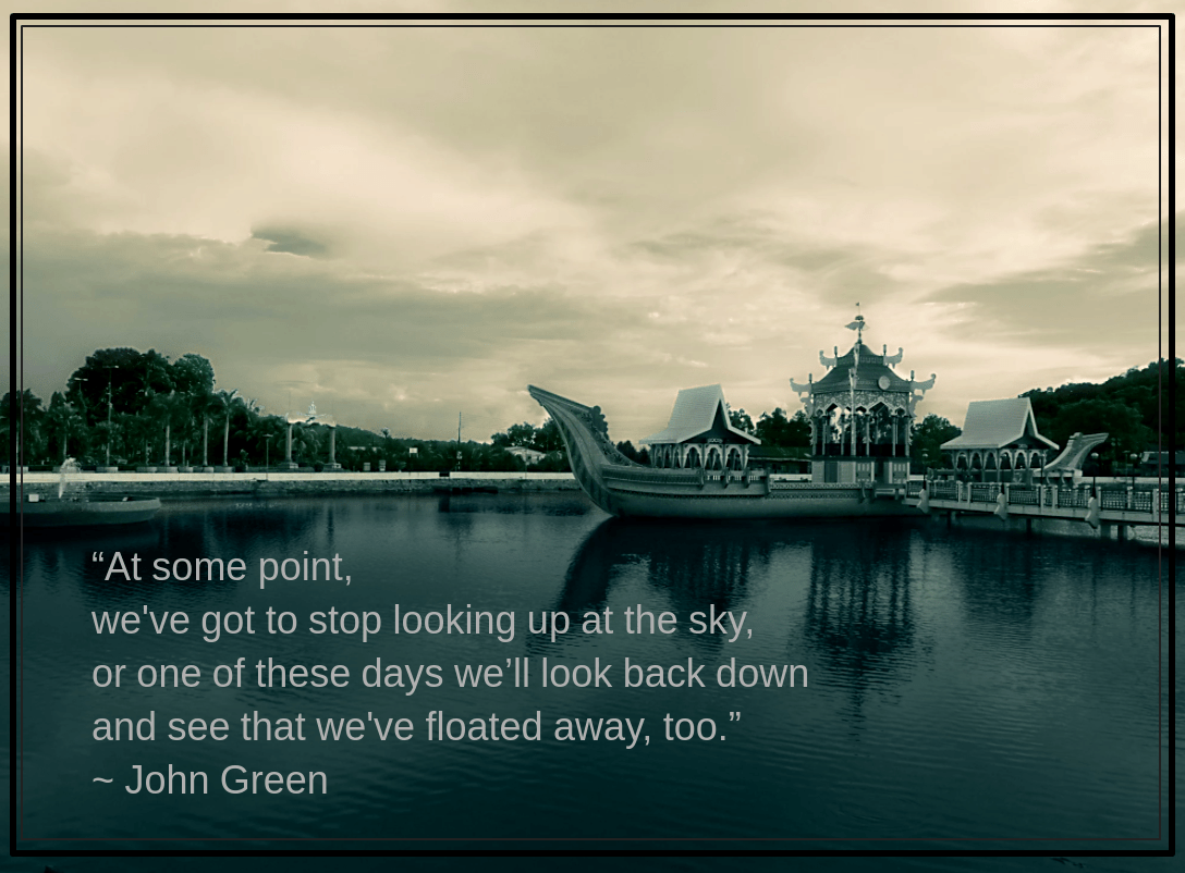 The Barge at Masjid Omar Ali Saifuddien by Jinny Wong